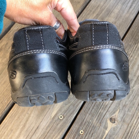 10 Skechers Men’s Black Leather Shoes Loafers Slip On Driving Casual Everyday - Picture 8 of 11